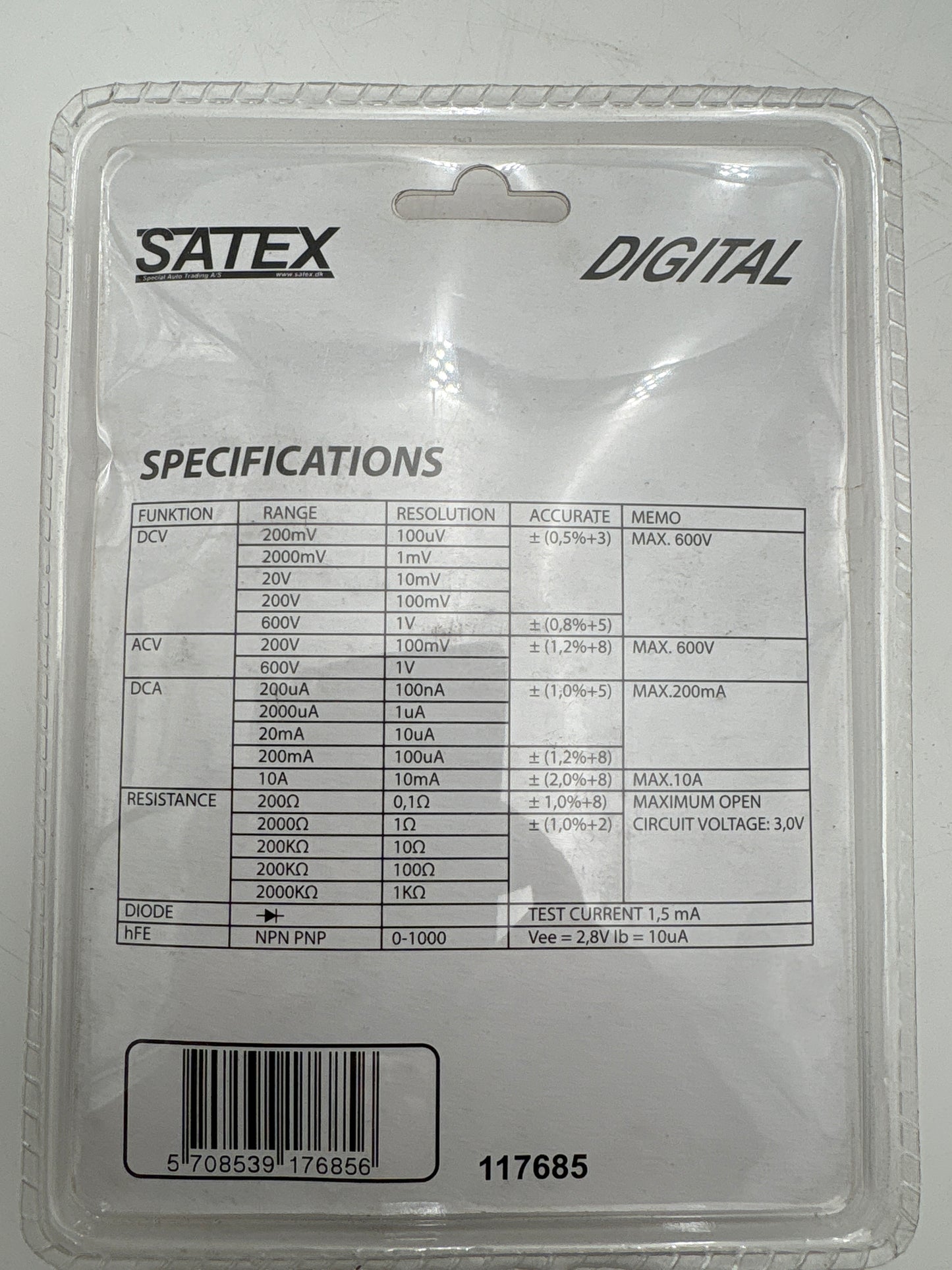 Kasse med Satex Digital multimetere-26stk.