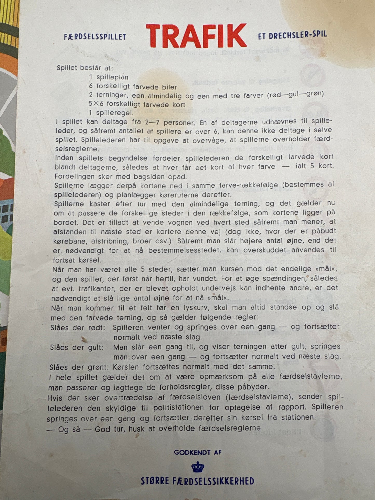 Vintage Drechsler færdselsspil nr.256