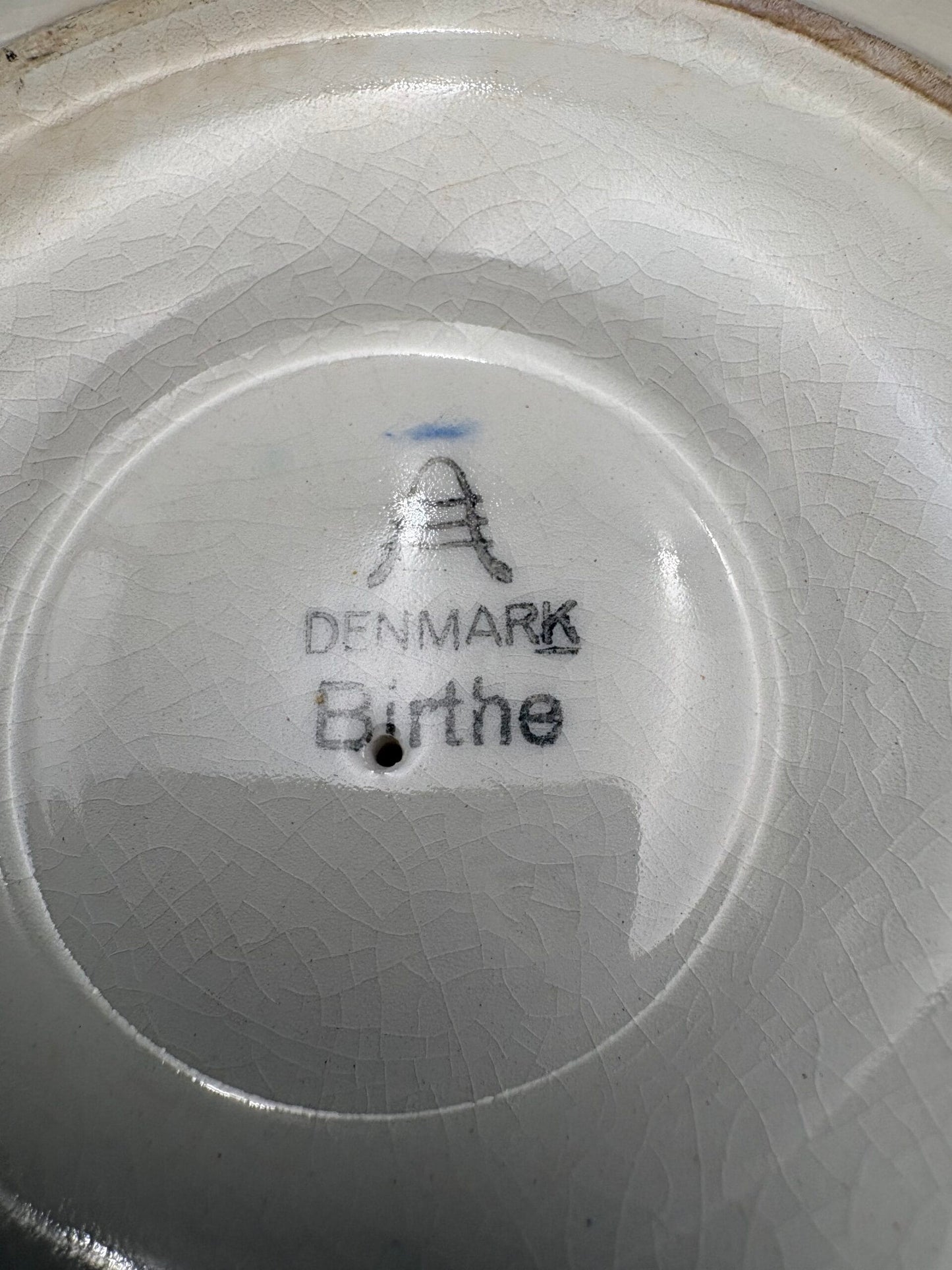 Aluminia fajance Birthe Sovseskål og Salt & Pebersæt