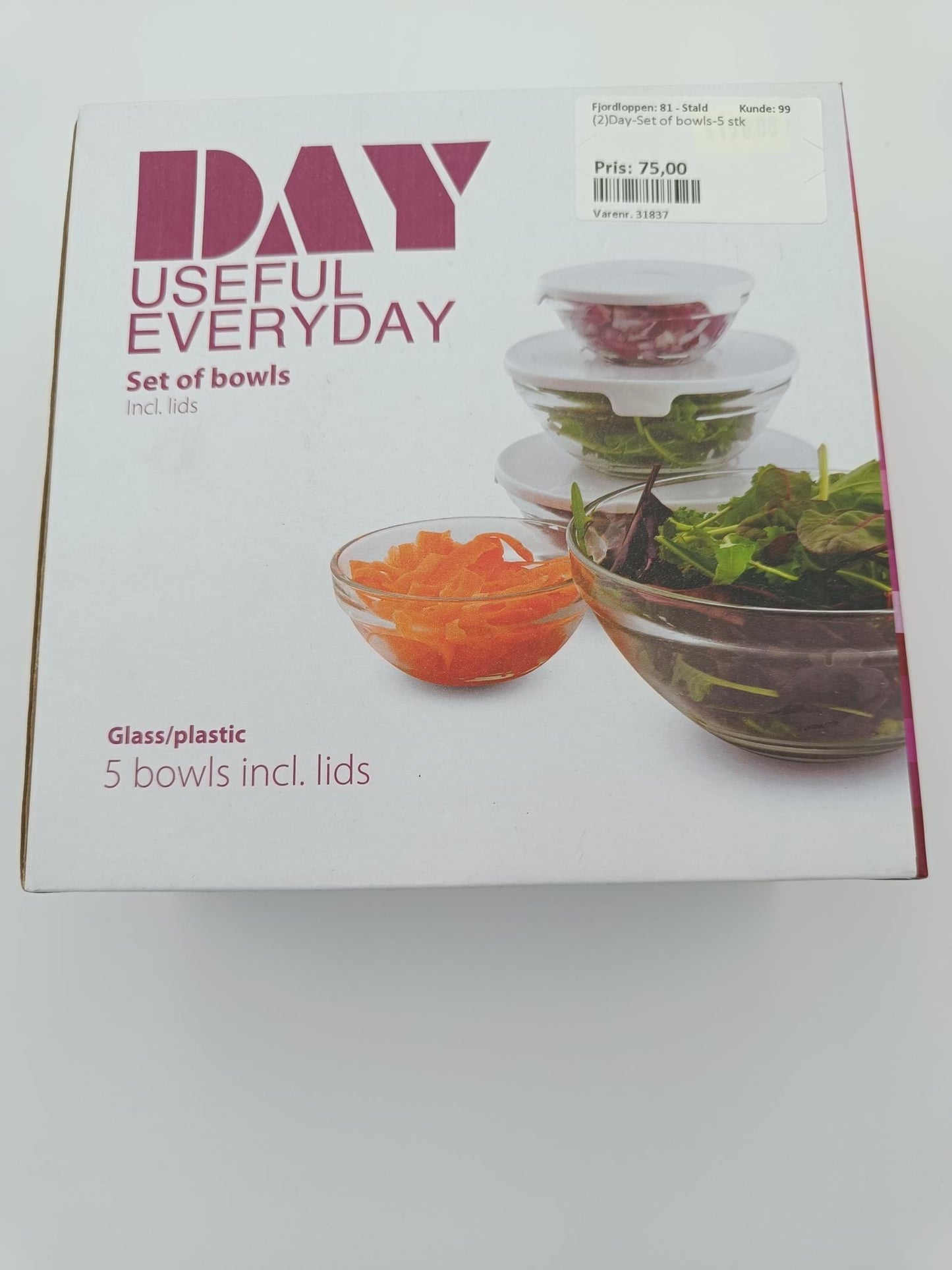 DAY sæt med 5 glas skåle