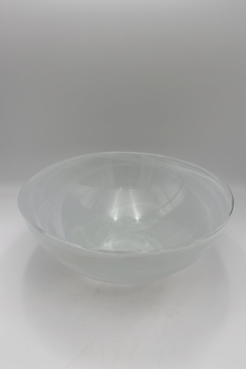 Vintage Murano Alabastro swirl skål 30cm