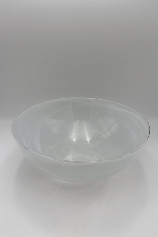 Vintage Murano Alabastro swirl skål 30cm