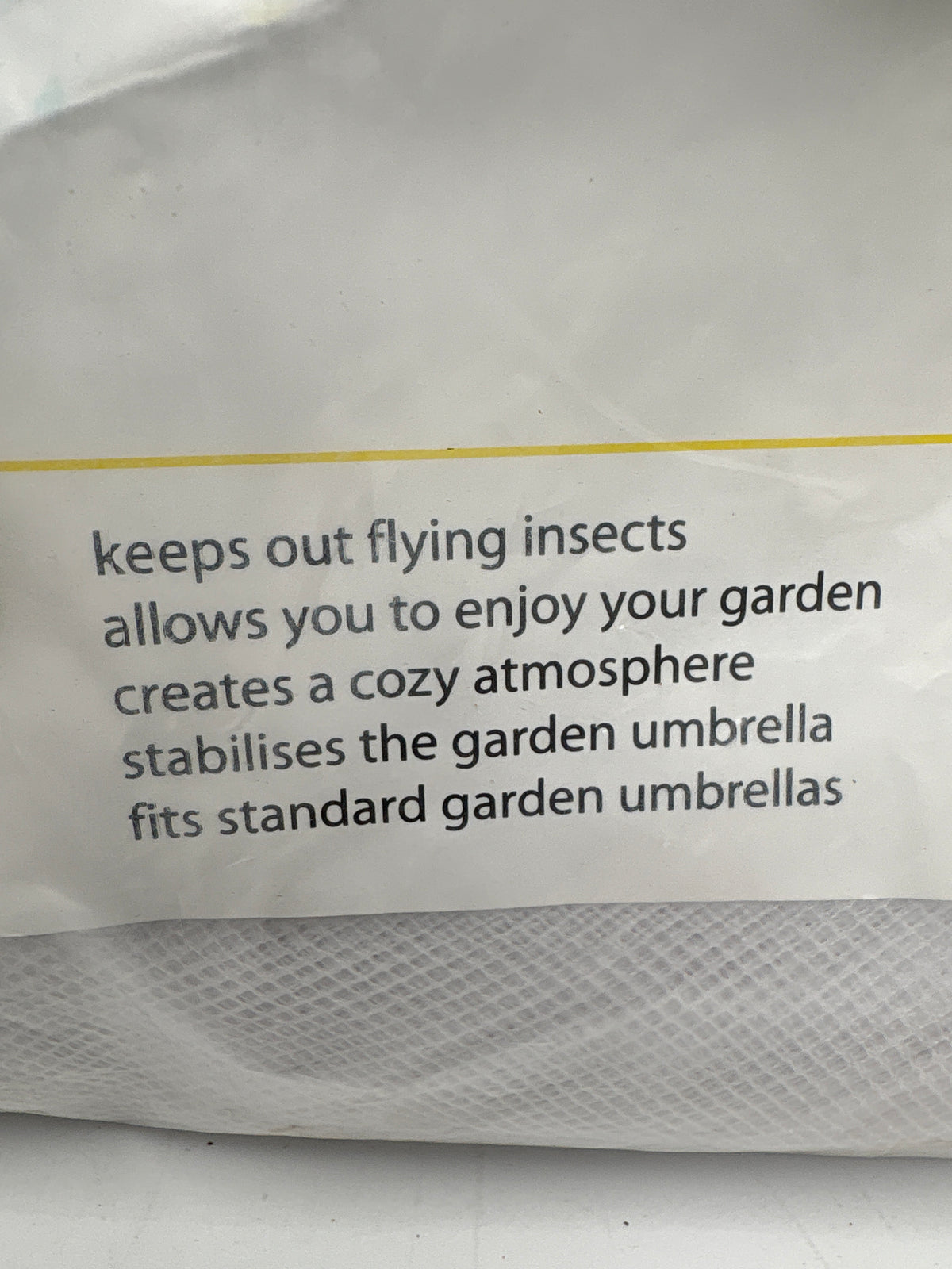 Gardennet insektnet til parasollen