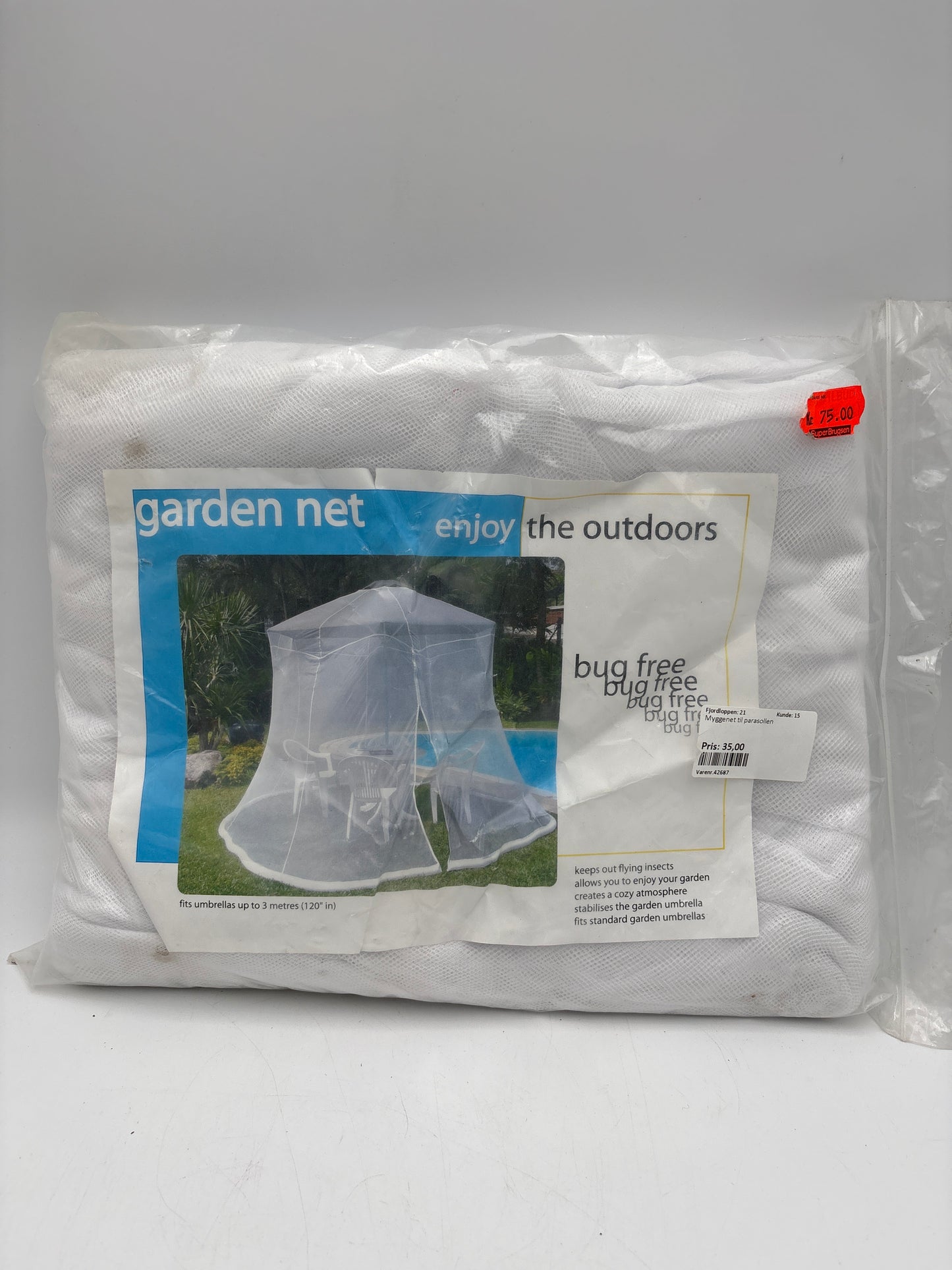 Gardennet insektnet til parasollen