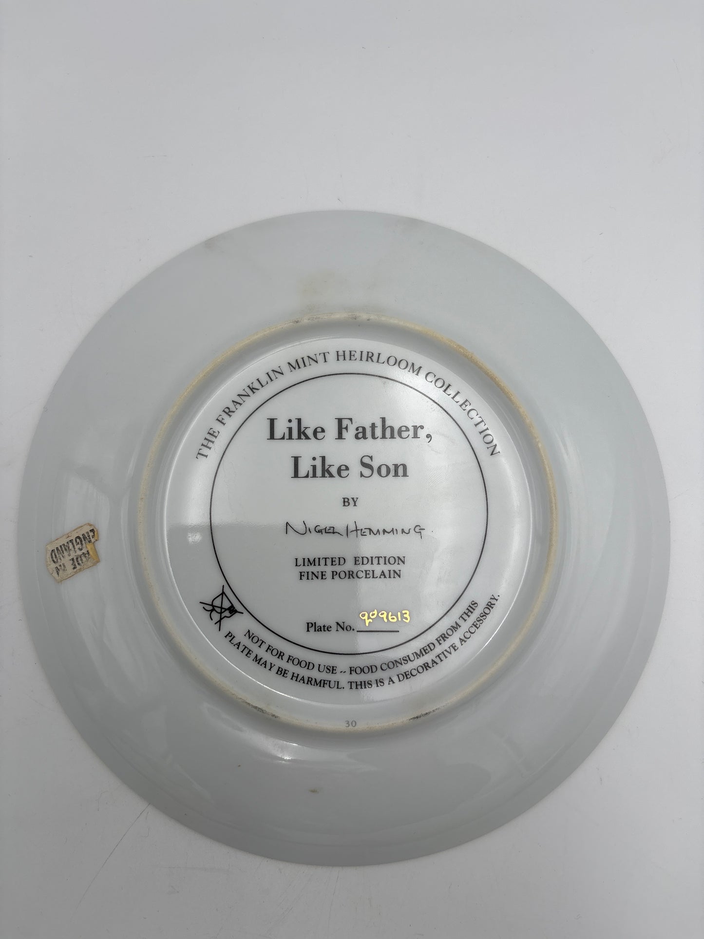 The Franklin Mint Hairloom Collection. platte nr. 909613