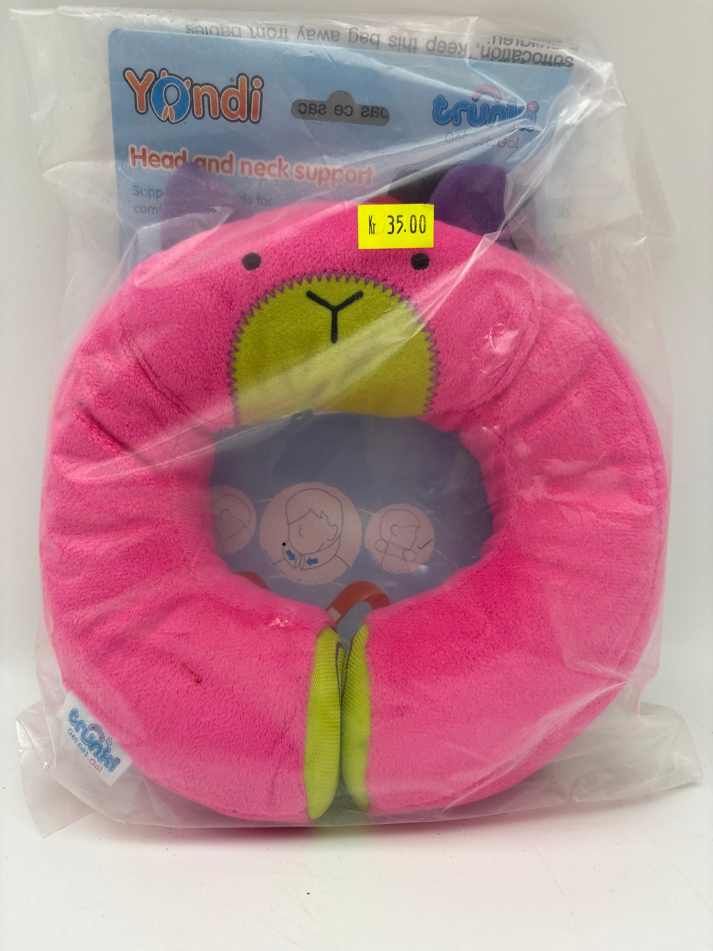 Trunki Yondi Nakkestøtte-Pink kat