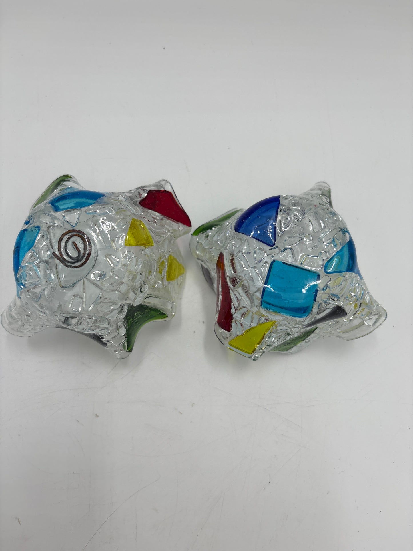 Glas mosaik fyrfadsstager 2 stk.