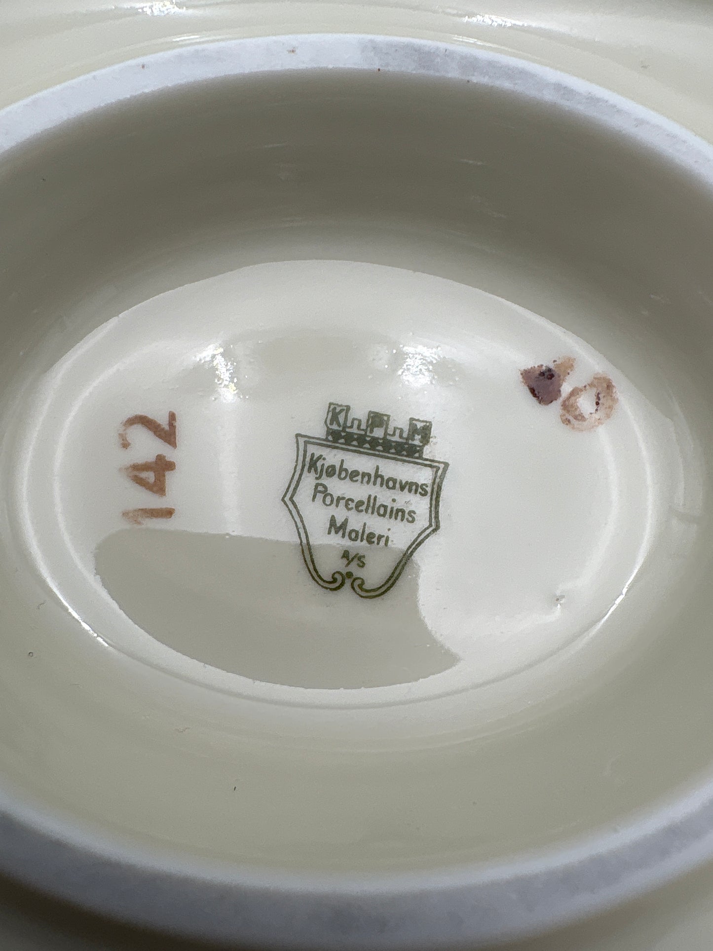 KPM Sort rose Sovseskål
