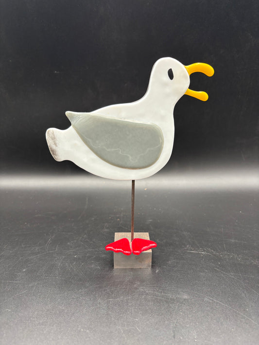 Glaskunstfigur fra Glashuset-Måge