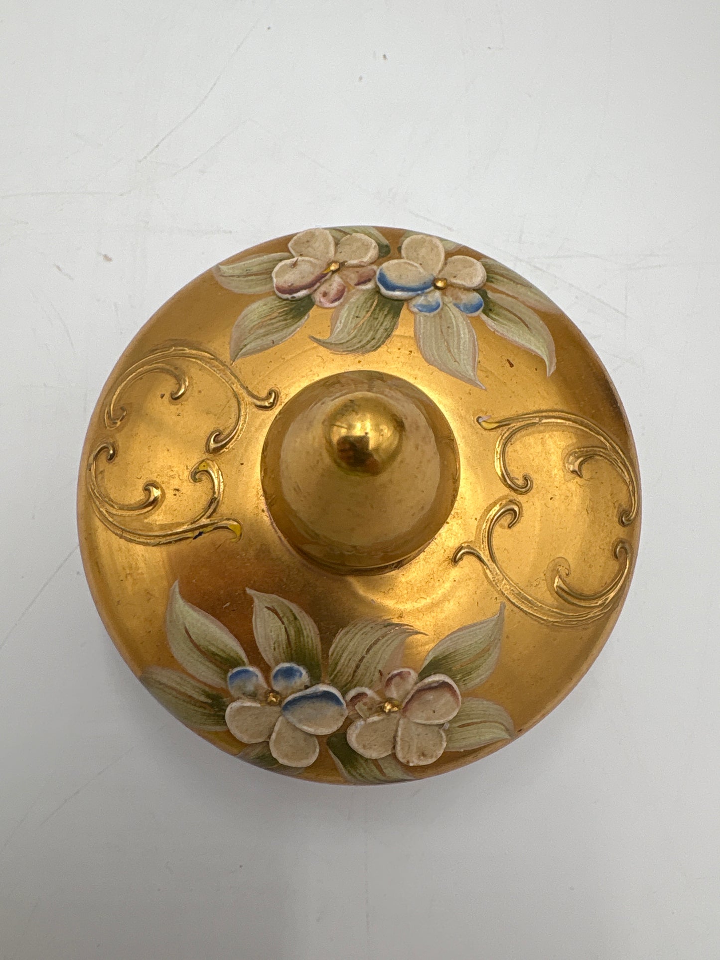 Vintage Bohemia krystal med Guld og Enamel, kaffekande, Blå, 22cm
