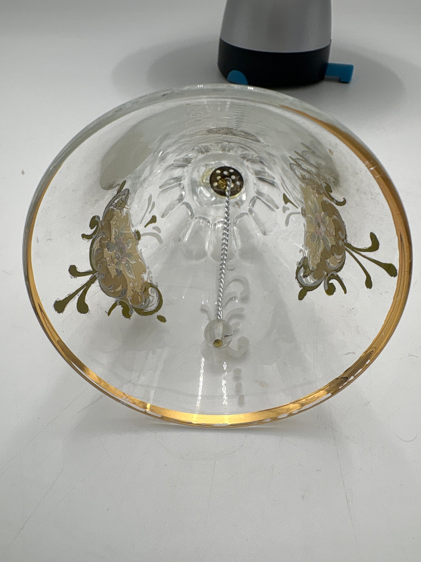 Murano mundblæst glas, dirigentklokke og fingerbøl
