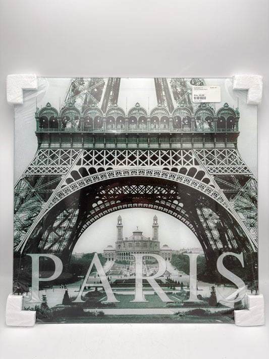 Glas billede af Eiffeltårnet i Paris