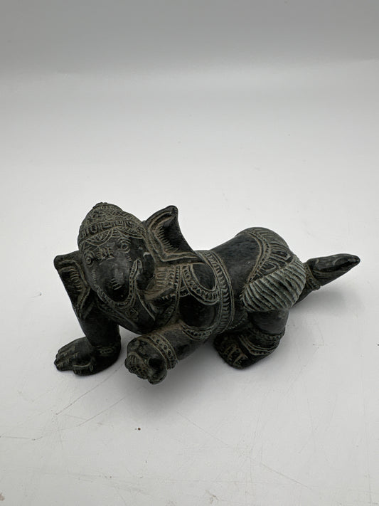 Ganesha figur i fedtsten-Kravlende