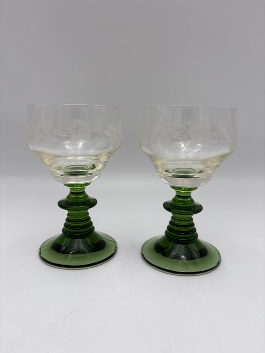 Rømer glas med drueklaser-2 stk.