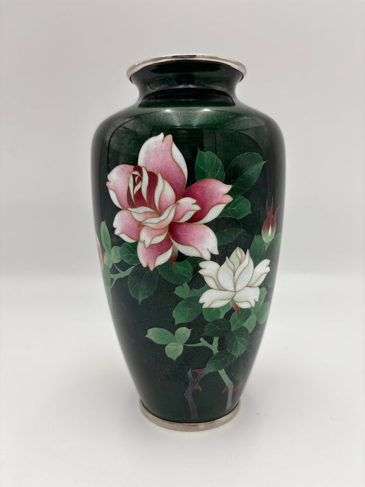 Vintage Japansk Sato Cloisonńe Ginbari vase