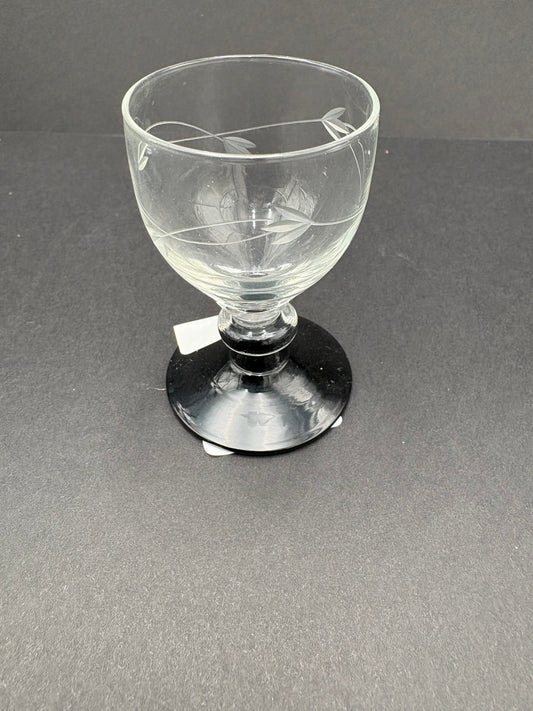 Holmegård Ranke-Hvidt Likør?glas m. sort fod ø4h7cm