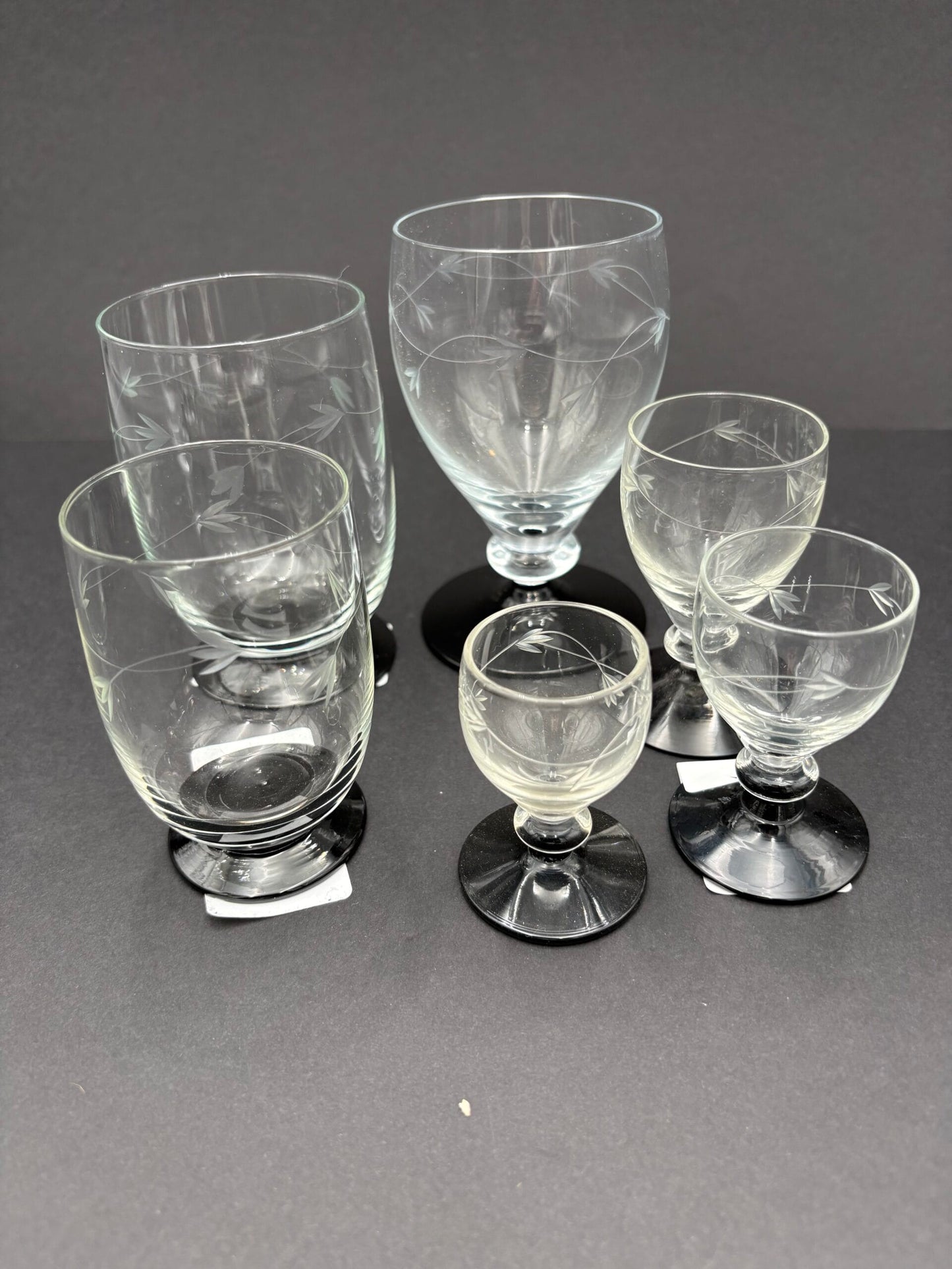 Holmegård Ranke-Hvidt Portvinsglas med sort fod ø5 h8cm