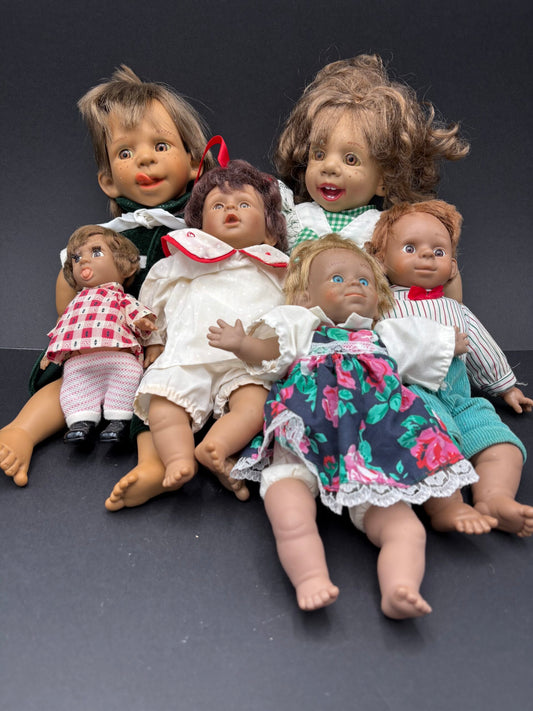 Vintage dukker(23)-Jeckle-Jansen dolls?-6 stk i forskellige størrelser.