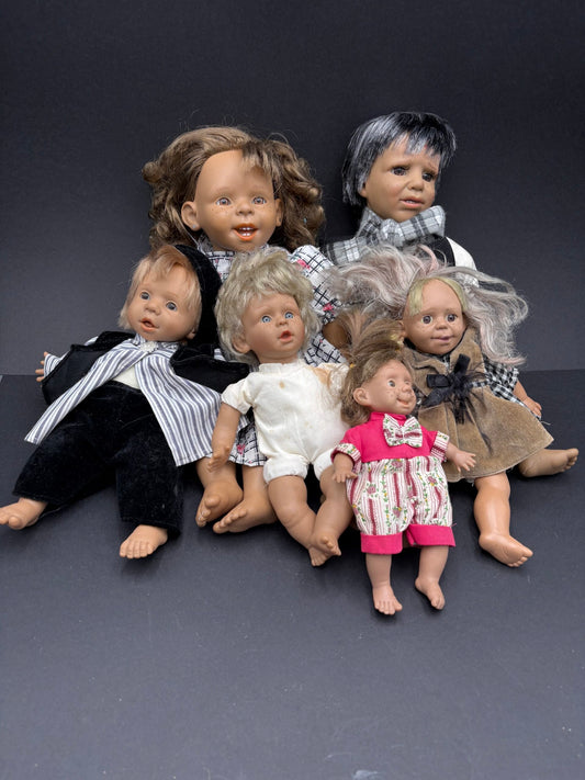 Vintage dukker(26)-Jeckle-Jansen dolls?-6 stk i forskellige størrelser.
