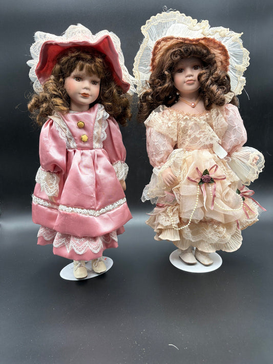 Vintage dukker(B)- 2 store porcelænsdukker