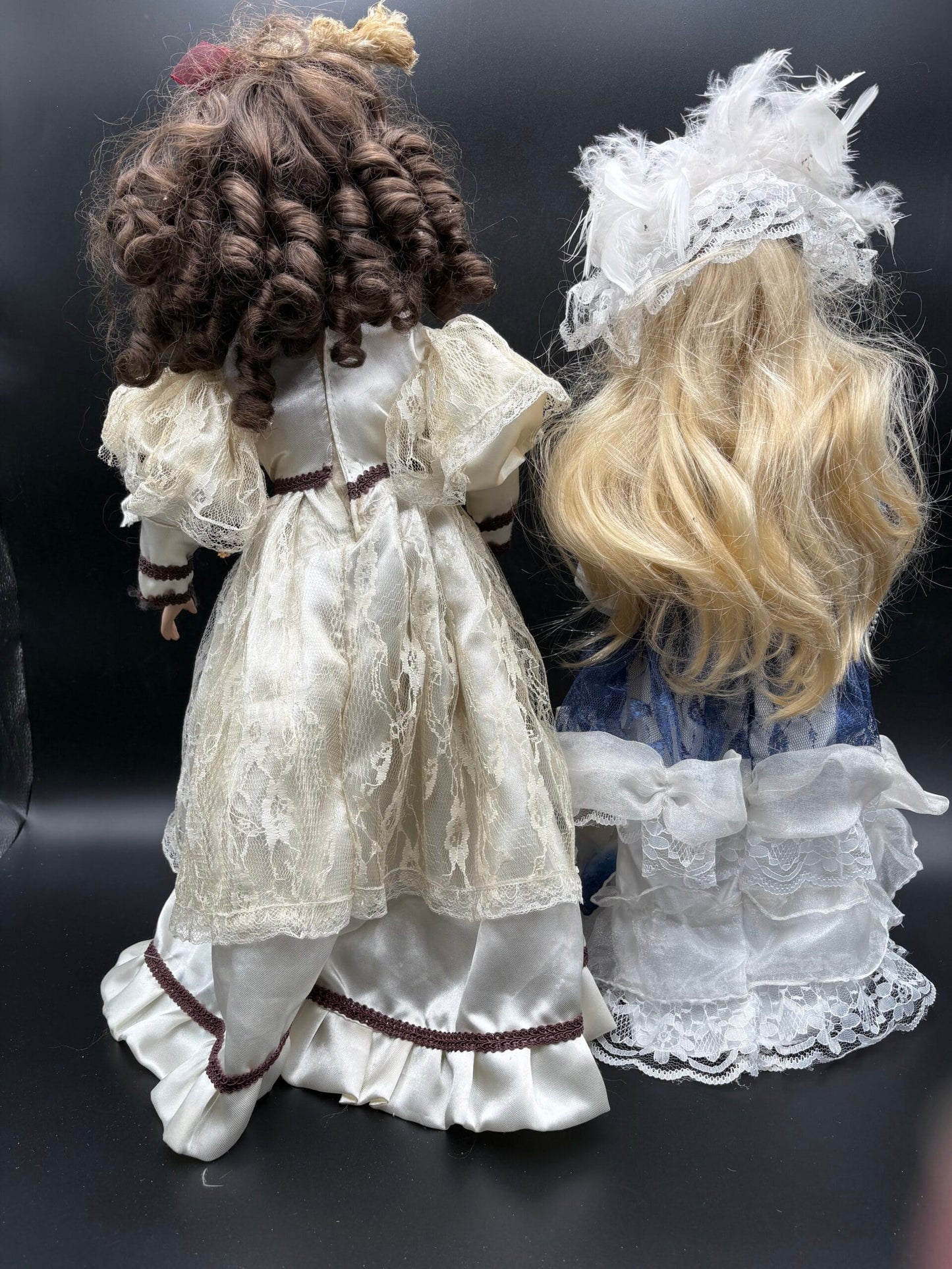 Vintage dukker(D)- 2 store porcelænsdukker