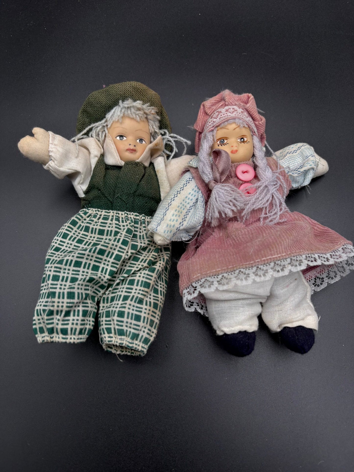 Vintage dukker(I)-Albert E. Price Porcelænsdukker-5 Store og 4 små.