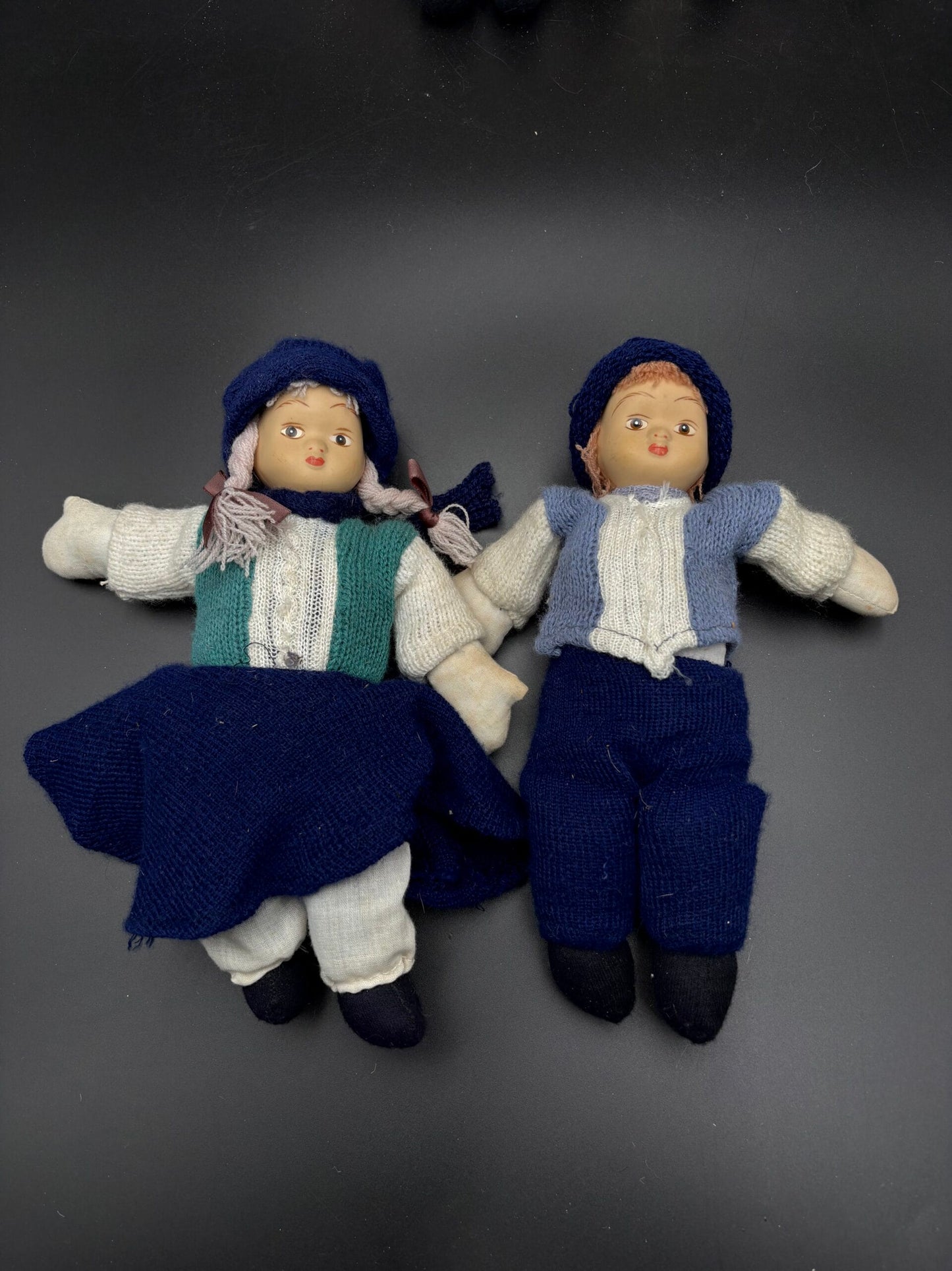 Vintage dukker(I)-Albert E. Price Porcelænsdukker-5 Store og 4 små.
