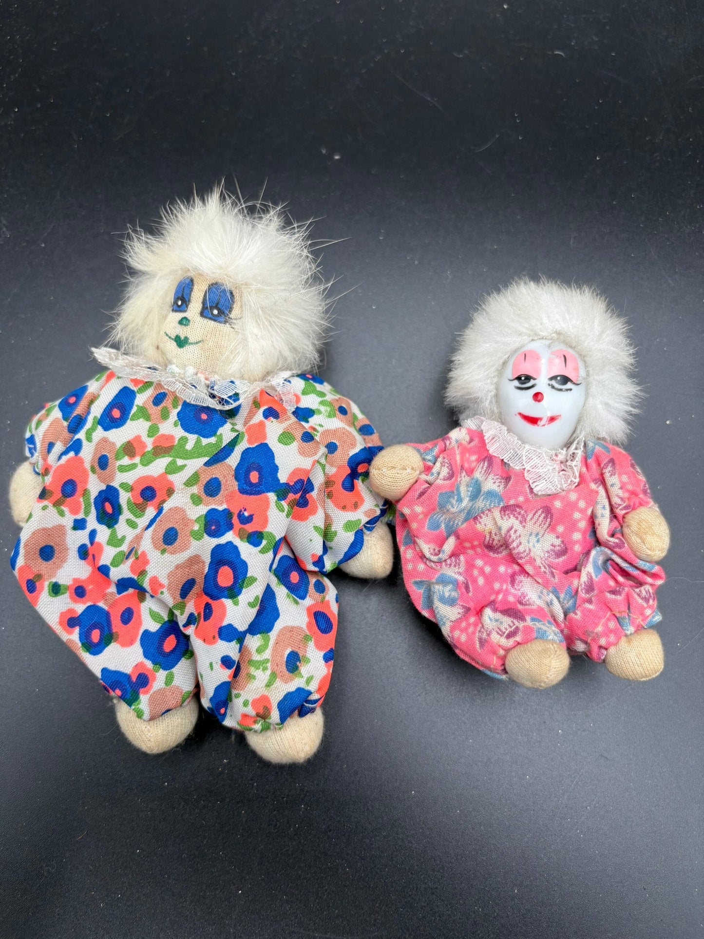 Vintage dukker(K)-Porcelæns klovne-12 stk.