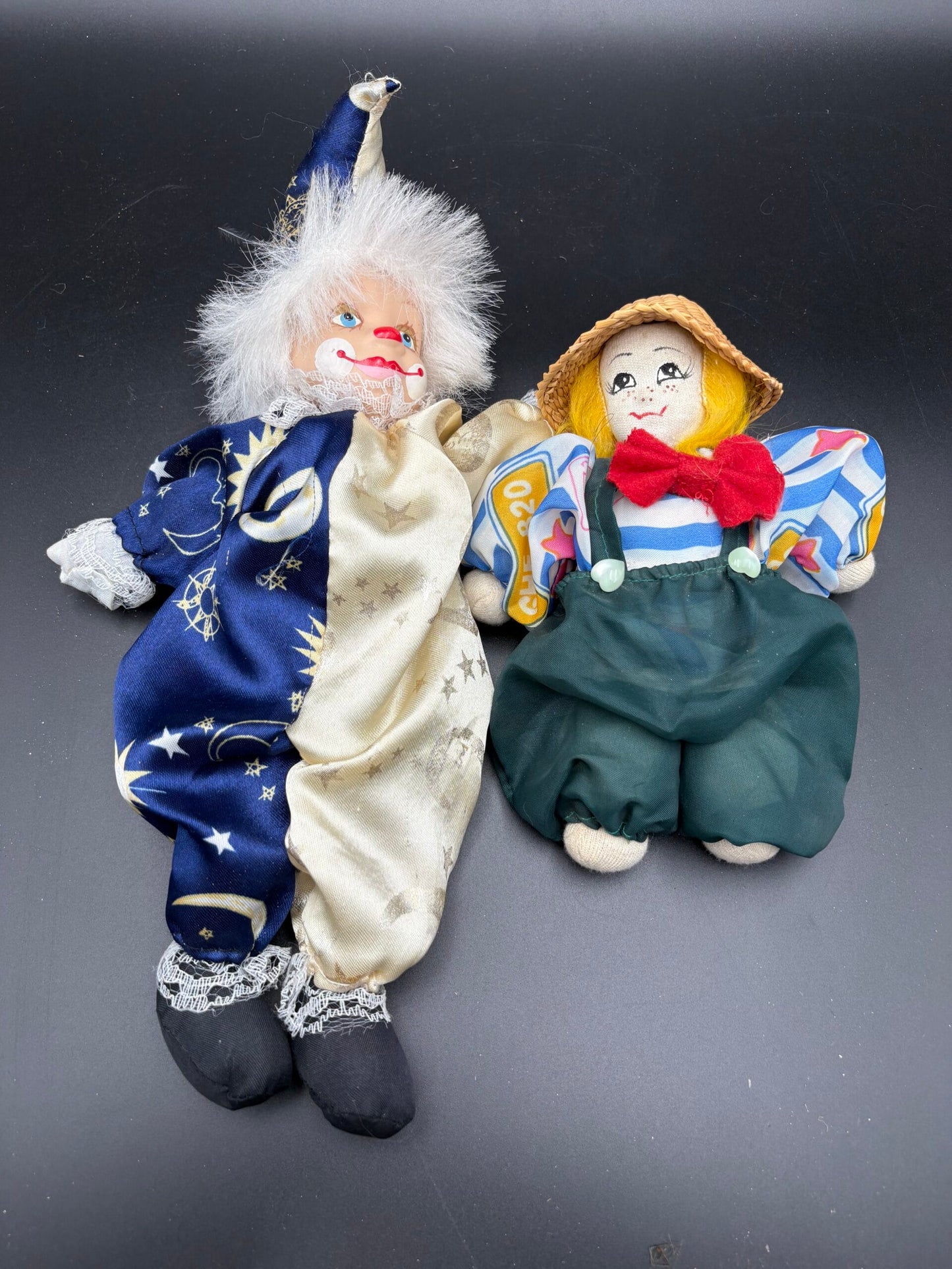 Vintage dukker(K)-Porcelæns klovne-12 stk.