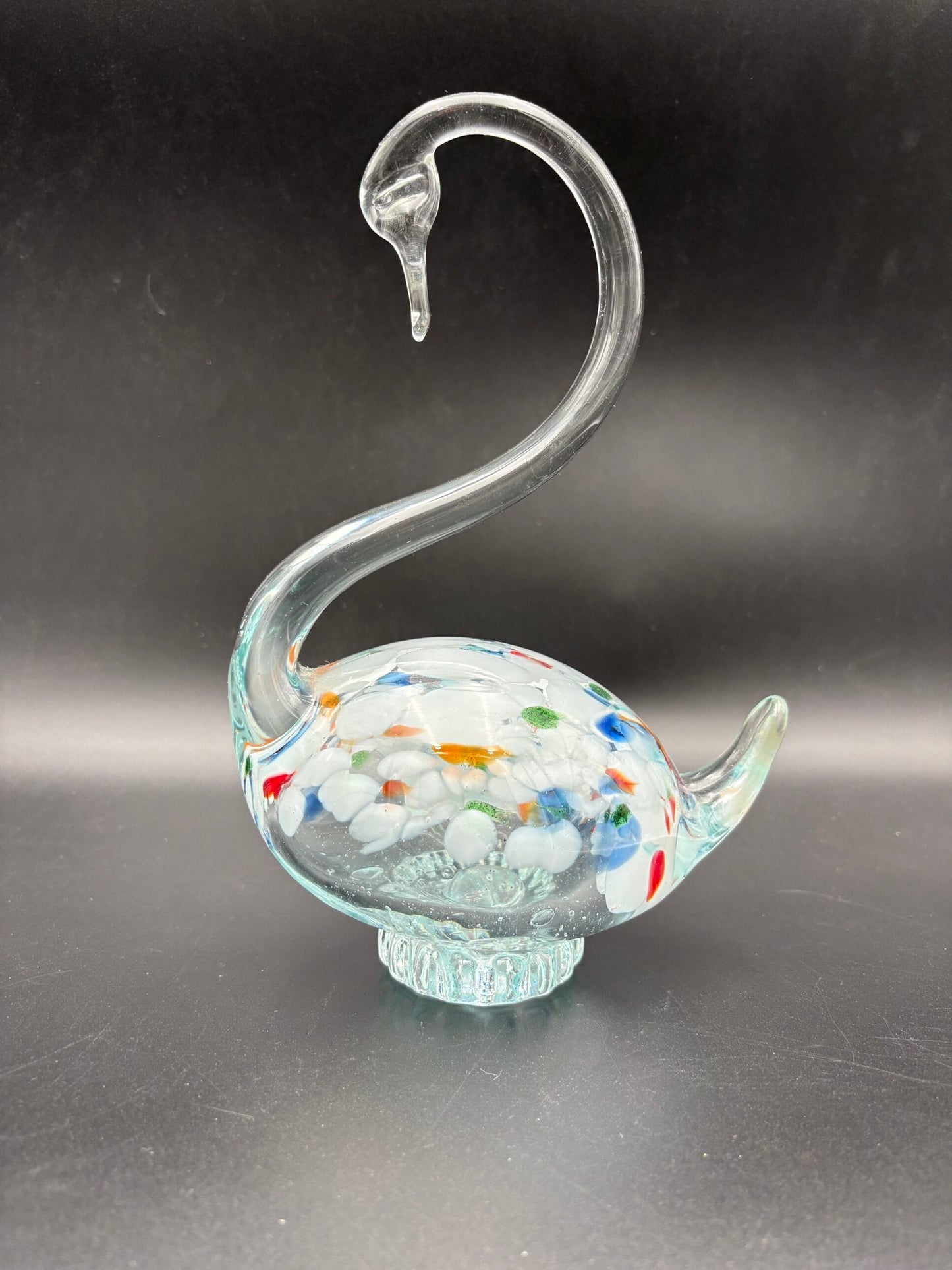 Murano glas svane h.24cm