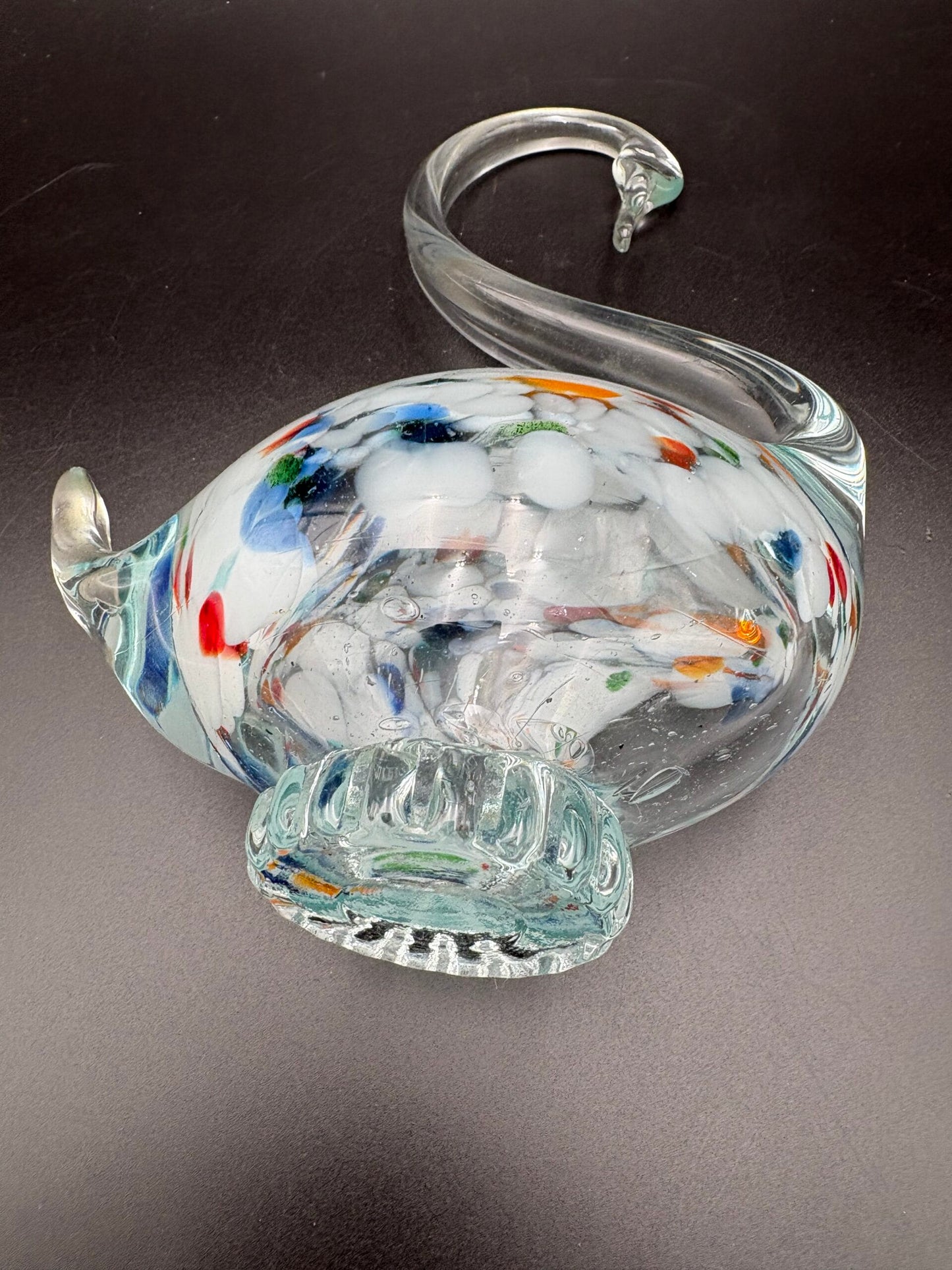 Murano glas svane h.24cm