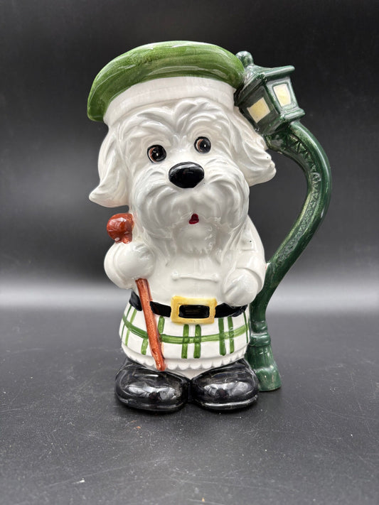 Stort og gammelt "Hunde" krus/vase