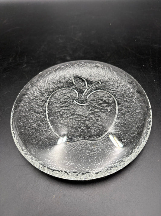 Glas brevpresse med æblemotiv ø16cm