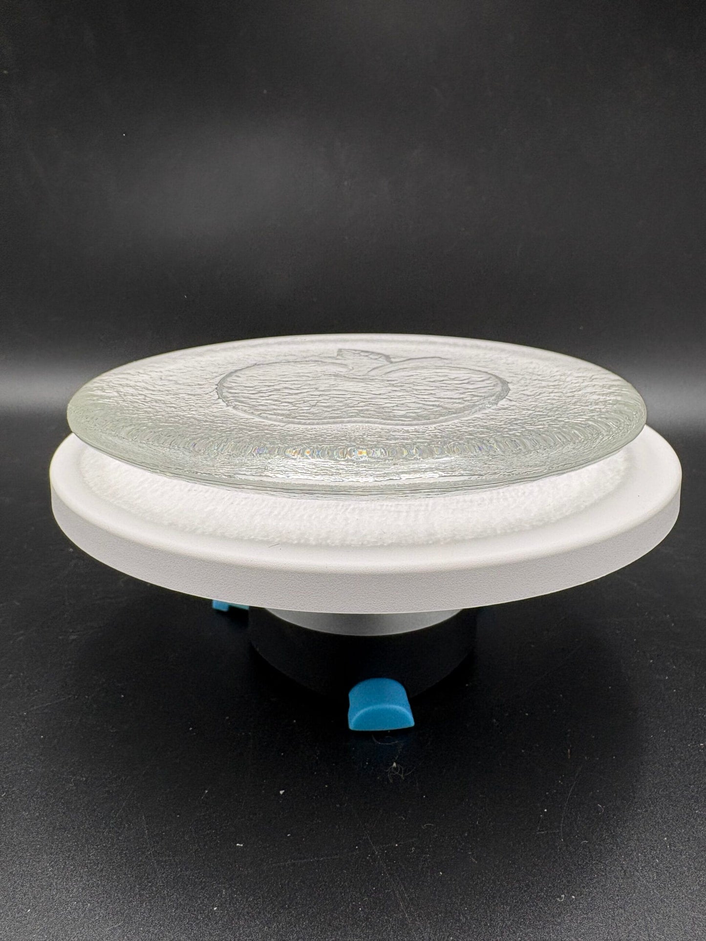 Glas brevpresse med æblemotiv ø16cm