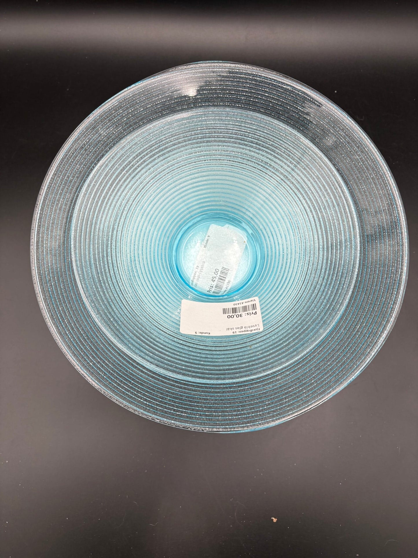 Vintage skåle i lyseblåt glas-2 stk.