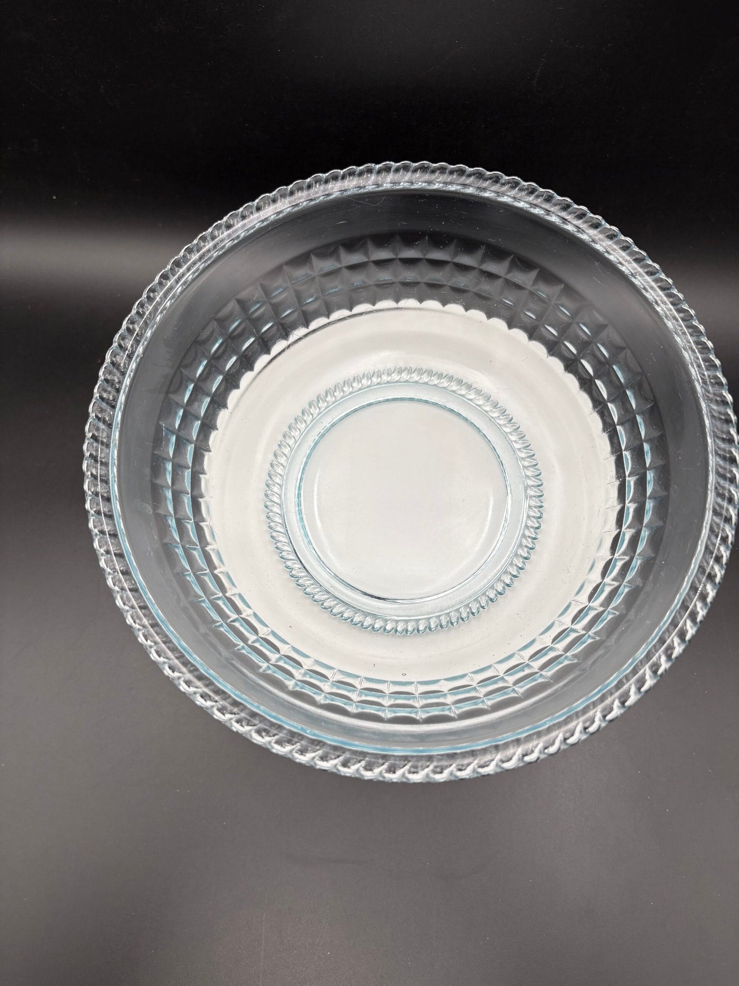 Vintage skål i lyseblåt glas
