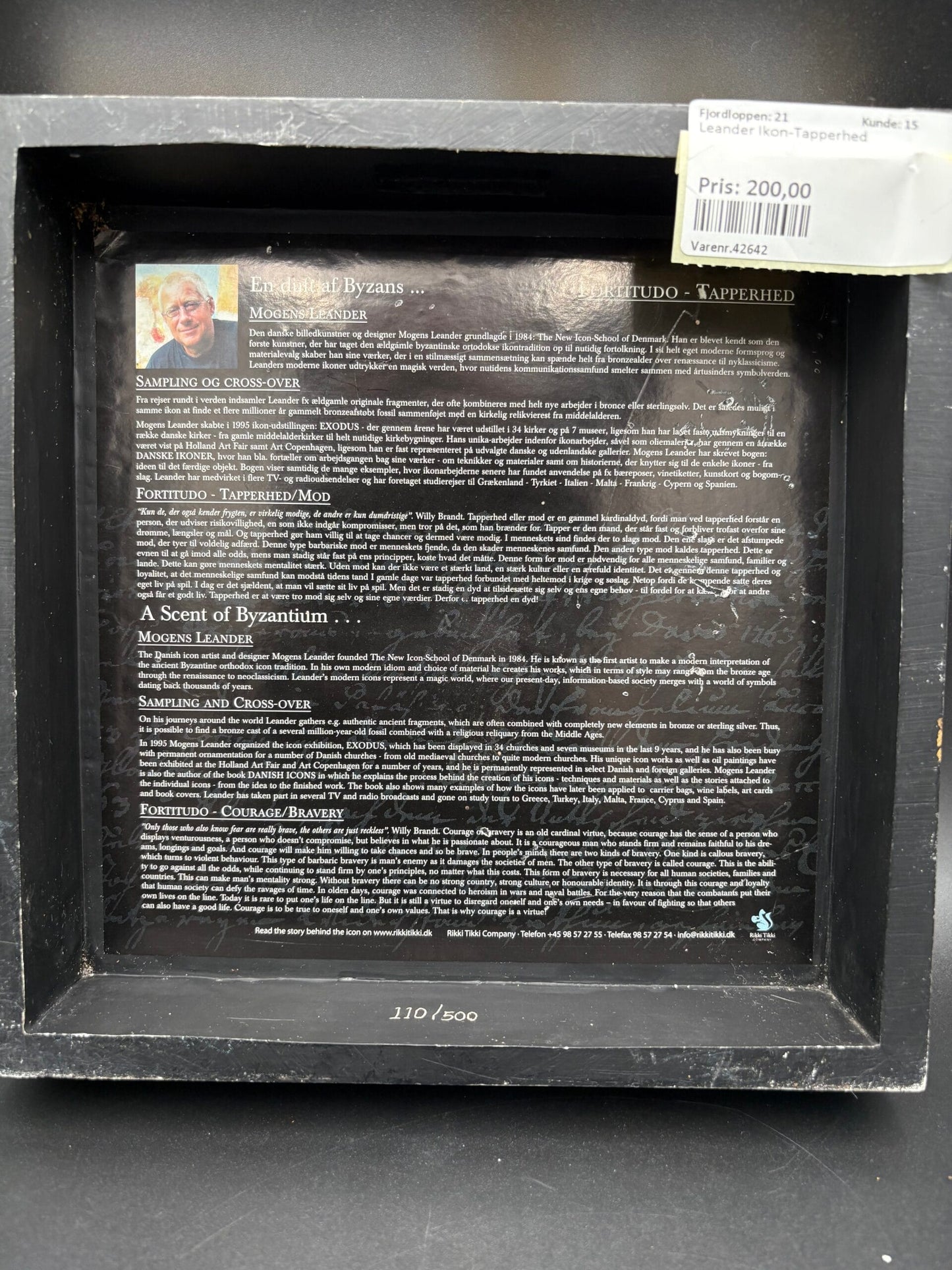 Mogens Leander-En duft af byzans-Tapperhed nr.110/500