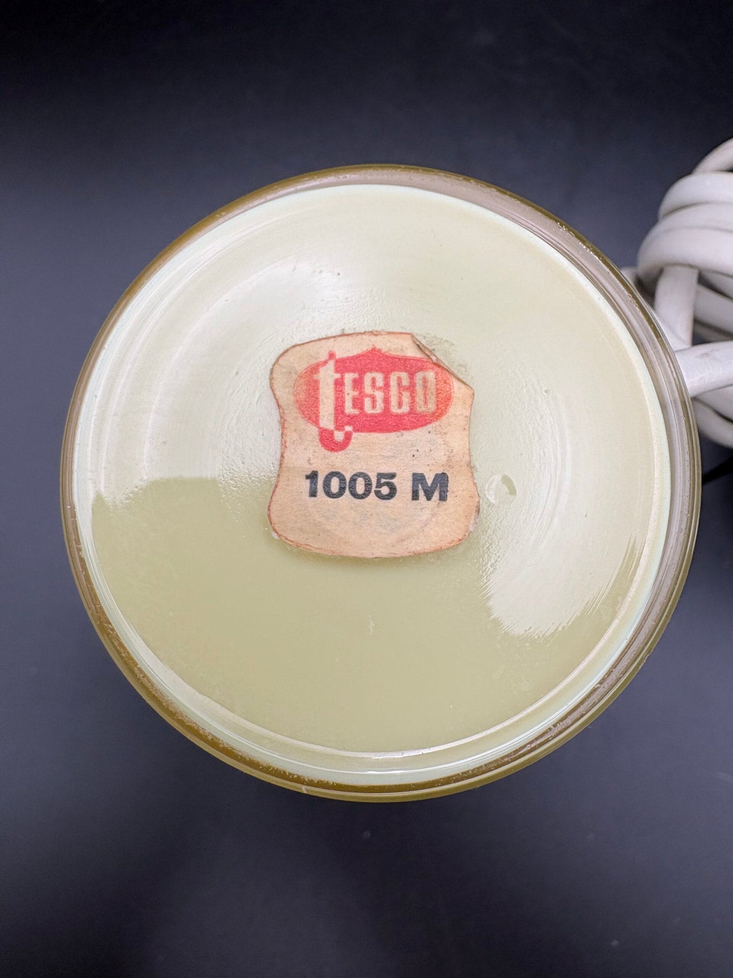 Lille honning gul glas bordlampe af Jacob E. Bang for Kastrup, 1950'erne