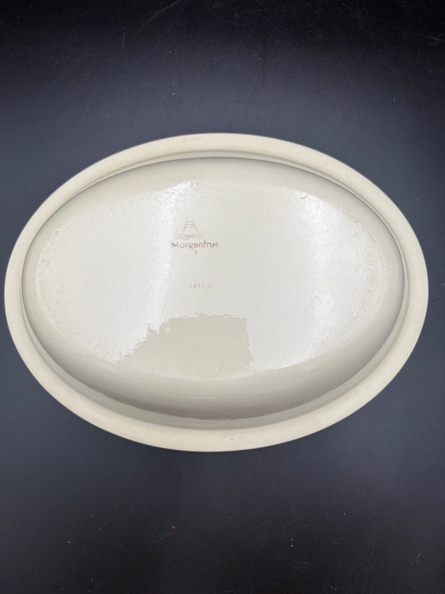 Aluminia fajance Morgenfrue Oval skål