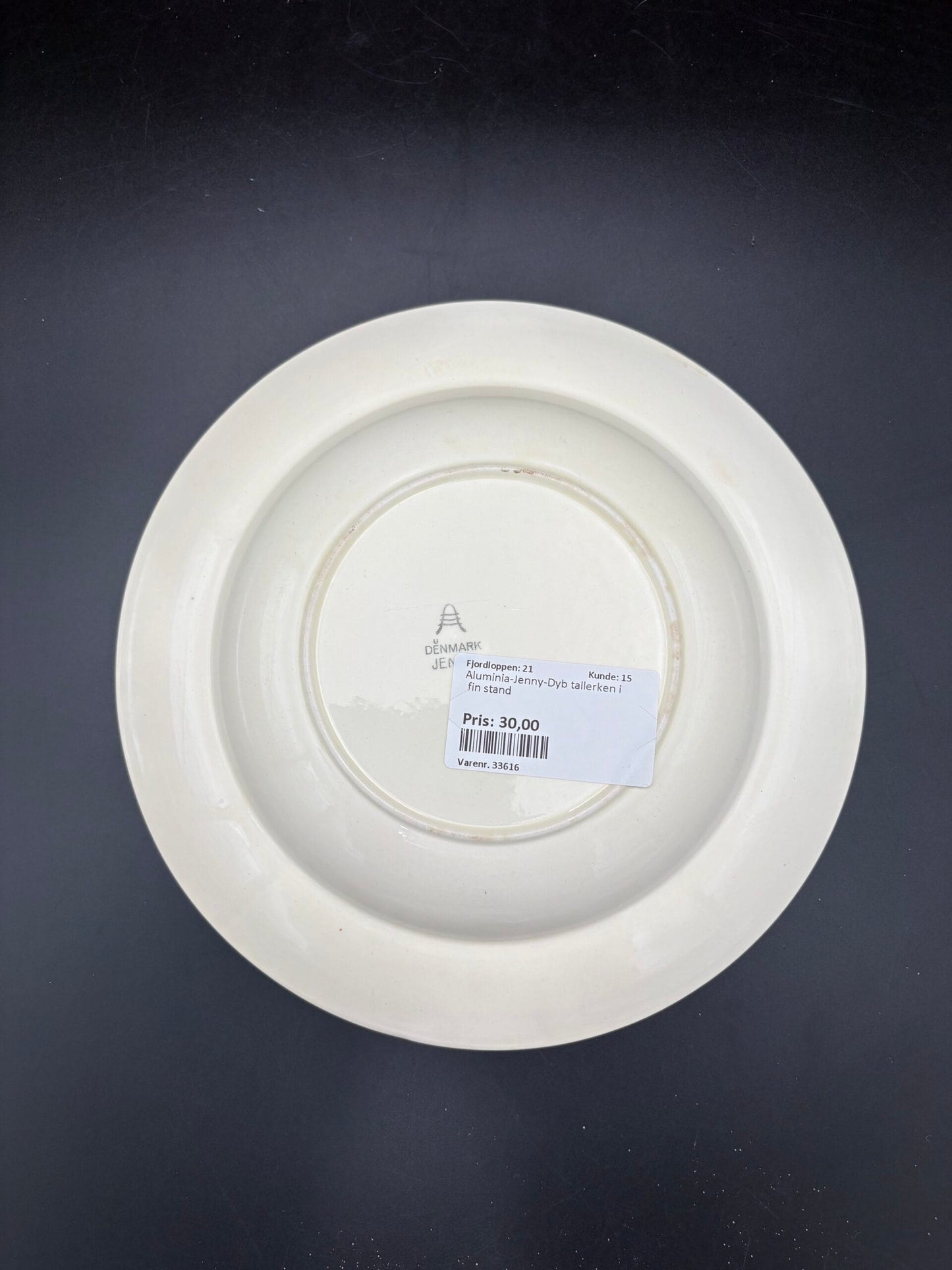 Aluminia fajance Jenny Dyb tallerken