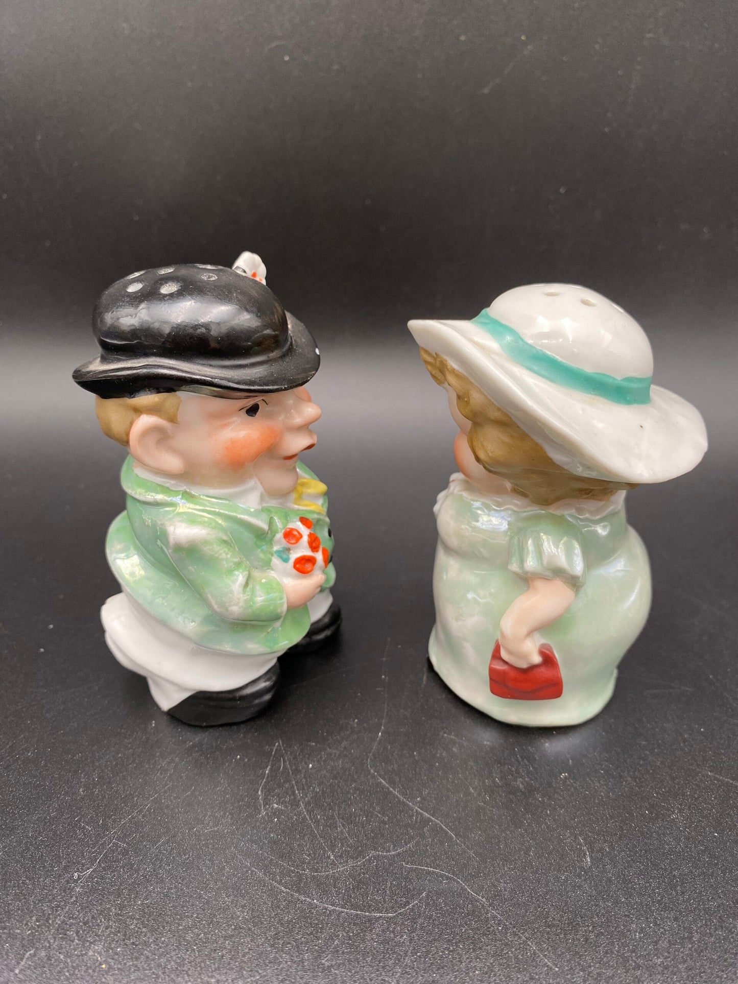 Gammelt fransk salt & peber sæt fra 1950'erne.