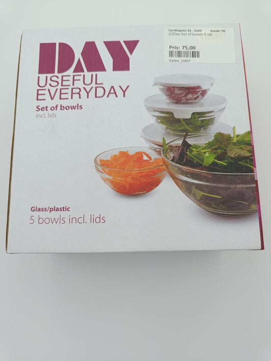 DAY sæt med 5 glas skåle