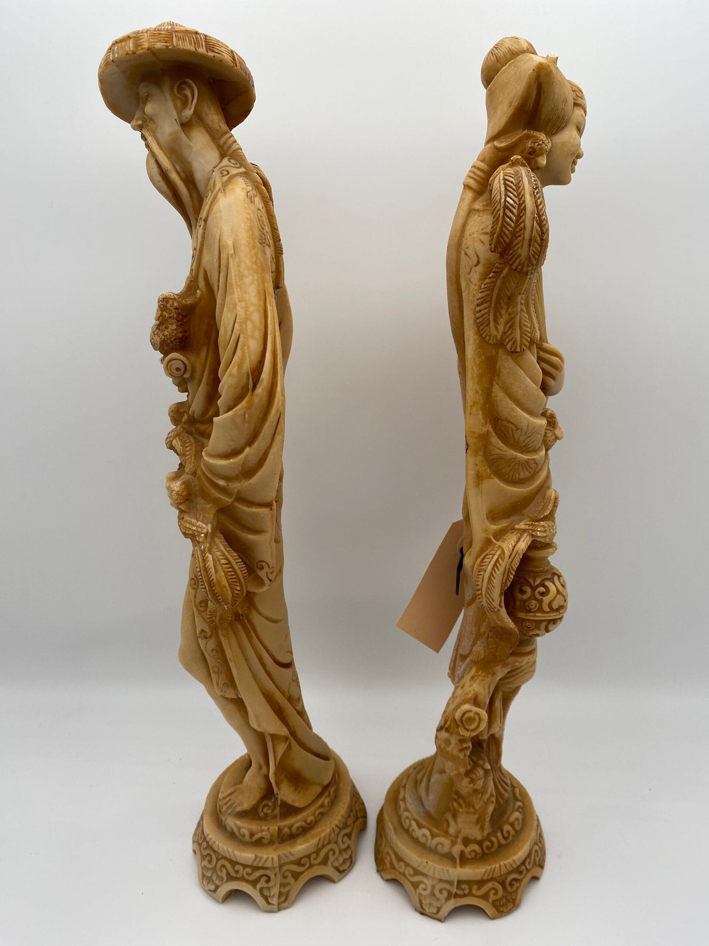 Store gamle Japanske figurer, Mand og kvinde