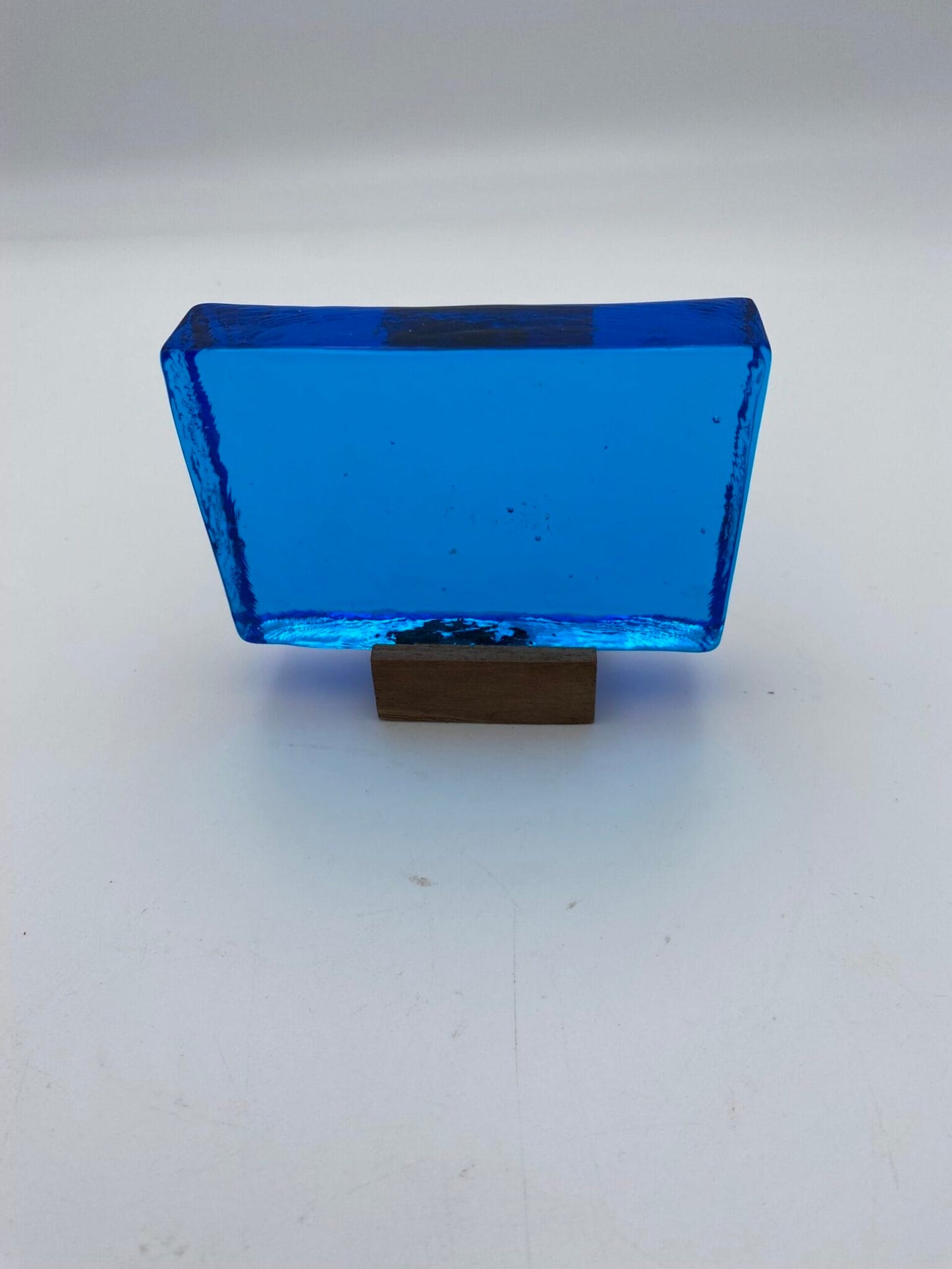 Holmegård brevpresse blåt glas